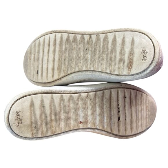 COACH Women's White Leather High Top Sneakers Leopard Print Lining Size 8M - Picture 8 of 14